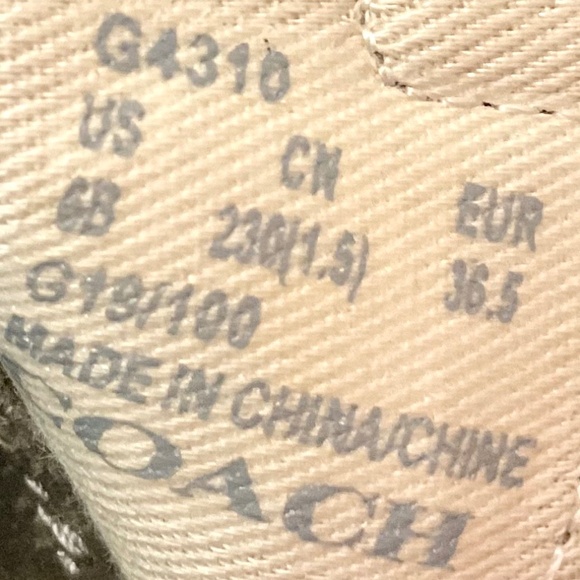 Coach Fatigue Leather Suede and Signature Canvas Ankle Booties Sz 6B - Picture 6 of 14